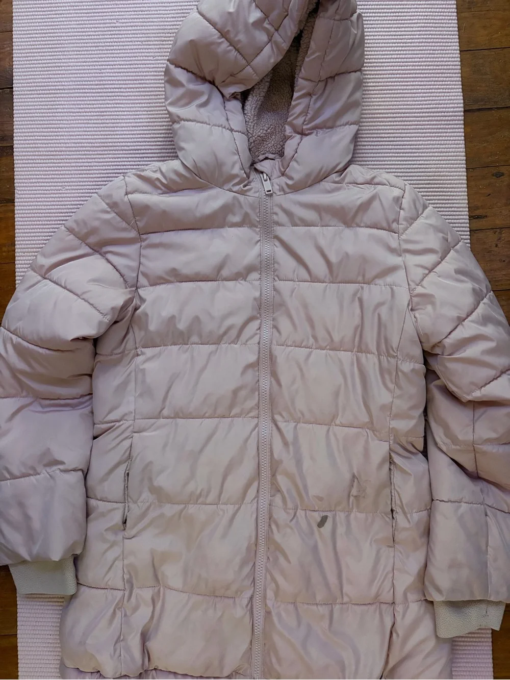 GAP Kids Blush Pink Fleece-Lined Puffer Jacket